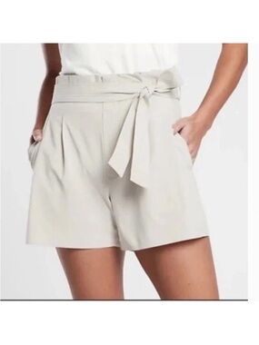 Athleta Skyline II High-Waist Tie-Belt Cream Women’s Shorts